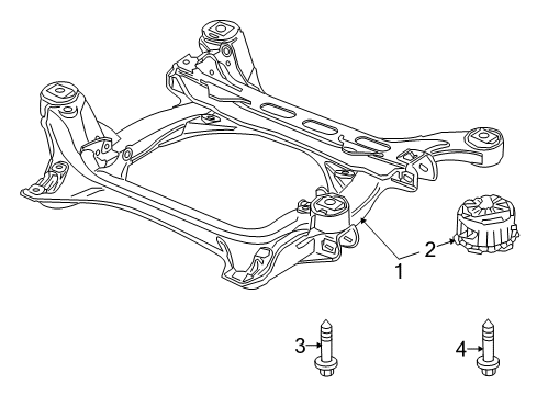 2012 Audi Q7 Suspension Mounting - Front Diagram
