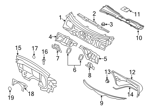 2014 Audi RS5 Cowl Diagram
