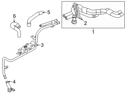 2024 Audi RS6 Avant Lower Hose Diagram for 4K0-819-362-D
