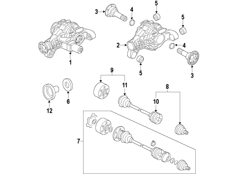 2011 Audi Q7 Differential - Rear Diagram
