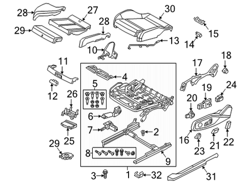 2024 Audi RS5 Sportback Power Seats Diagram 2