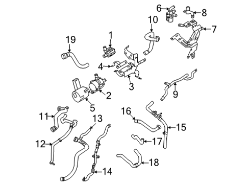2021 Audi Q5 Water Pump Diagram for 8K0-965-567-E