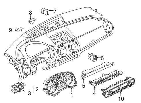 2019 Audi A3 Cluster & Switches Diagram 2