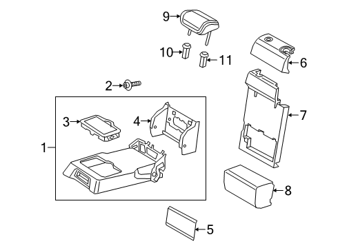 2025 Audi Q3 Center Armrest Diagram