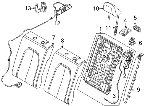 2025 Audi Q6 e-tron Rear Seat Diagram 3