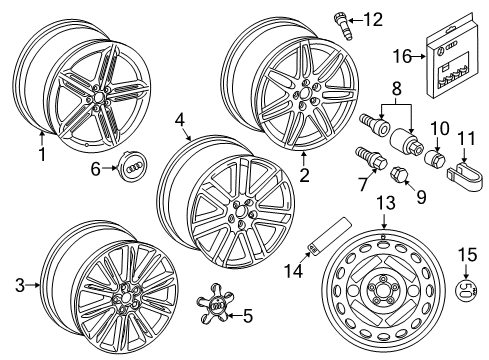 2015 Audi A7 Quattro Wheels Diagram 3