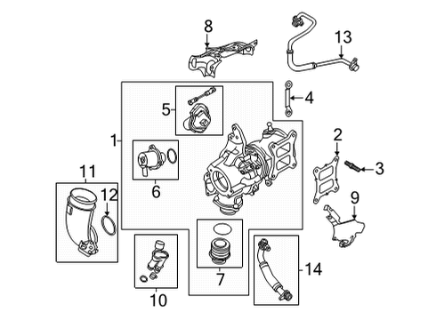 2024 Audi A5 Sportback Turbocharger & Components Diagram