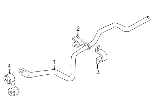2002 Audi S8 Stabilizer Bar & Components Diagram 4