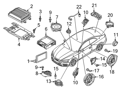 2022 Audi RS5 Sportback Sound System Diagram