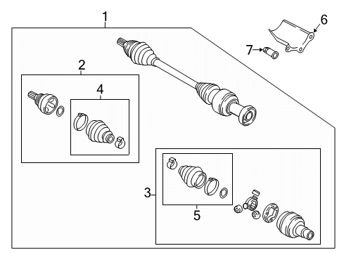 2021 Audi TT RS Quattro Drive Axles - Front Diagram