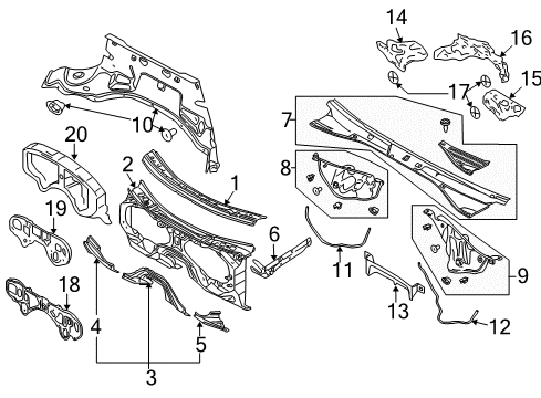 2011 Audi Q7 Cowl Diagram