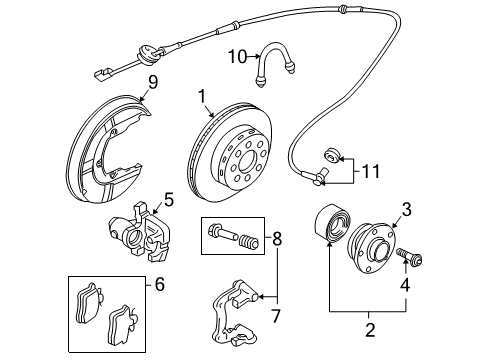 2004 Audi S4 Brake Components Diagram 3