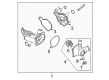 Diagram for Audi Water Pump Gasket - 079-121-119-A