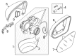 Diagram for Audi S8 Mirror Cover - 4H0-858-523-A-GRU