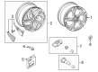 Diagram for Audi e-tron GT Alloy Wheels - 4J3-601-025-AM