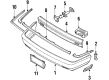 Diagram for Audi 100 Quattro Bumper Cover - 443-807-105-P-GRU