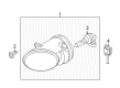 Diagram for Audi Fog Light Connector - 3D0-941-165-A