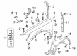Diagram for Audi Fender Splash Shield - 83A-821-171-C