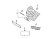 Diagram for Audi S4 Grille - 8E0-807-681-J-Z9Y