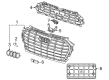 Diagram for Audi Emblem - 80A-853-605-C-2ZZ