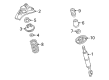 Diagram for Audi S6 Strut Mounts - 4F0-412-377-D