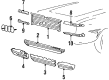 Diagram for Audi 4000 Grille - 857-853-655-B-01C