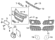 Diagram for Audi S7 Grille - 4G8-807-682-B-9B9