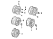 Diagram for Audi 100 Quattro Wheel Cover - 841-601-165-01C
