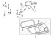 Diagram for Audi A3 Car Bulbs - N-017-732-2