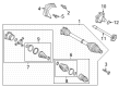 Diagram for Audi SQ8 e-tron CV Joint - 4KE-498-099-A