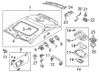 Diagram for Audi A7 Sportback Sun Visor - 4N0-857-551-P-25M