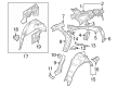 Diagram for Audi SQ8 e-tron Sportback Fender Splash Shield - 4K4-810-364-A
