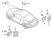 Diagram for Audi TTS Quattro Parking Assist Sensor - 8S0-907-568