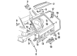 Diagram for Audi Trunk Lock Cylinder - 4A9-862-055-B
