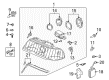 Diagram for Audi Coupe Headlight Bulb - N-901-298-01