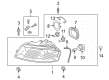 Diagram for Audi Headlight Bulb - N-105-297-01