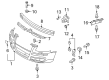Diagram for Audi A3 Quattro Bumper Cover - 8P4-807-105-B-GRU