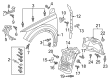 Diagram for Audi Fender Splash Shield - 4M0-821-172-AG