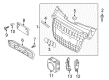 Diagram for Audi allroad Grille - 8K0-853-651-S-1RR