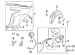 Diagram for Audi TT Wheelhouse - 8J0-810-172-E