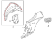 Diagram for Audi TTS Quattro Wheelhouse - 8J7-809-052-E