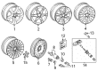 Diagram for Audi S4 Alloy Wheels - 8K0-601-025-K