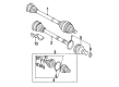 Diagram for Audi 100 Quattro CV Boot - 893-498-201-B