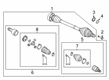Diagram for Audi A3 Sportback e-tron CV Boot - 8V0-498-201