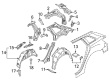 Diagram for Audi A3 Sportback e-tron Wheelhouse - 8V0-809-410-TA