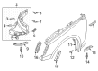 Diagram for Audi RS5 Grille - 8W6-853-174-T94