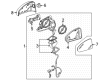 Diagram for Audi A3 Quattro Car Mirror - 8Y0-959-578
