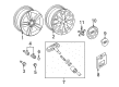 Diagram for Audi TT Alloy Wheels - 8J0-601-025-C