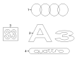 Diagram for Audi Emblem - 8Y5-853-742-2ZZ