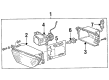 Diagram for Audi Cabriolet Fog Light Lens - 8A0-941-723-B